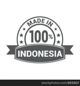 Indonesia stamp design vector