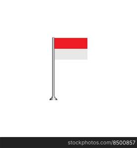 Indonesian flag icon.vector illustration symbol design.
