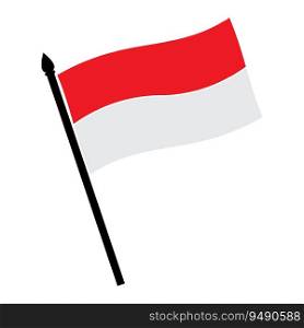 Indonesian flag icon vector illustration symbol design