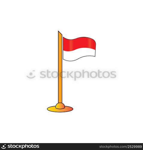 Indonesian flag logo icon vector design template