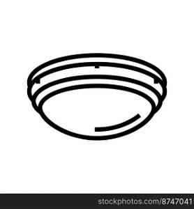 indoor l&ceiling line icon vector. indoor l&ceiling sign. isolated contour symbol black illustration. indoor l&ceiling line icon vector illustration