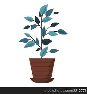Indoor plant icon cartoon vector. Home tree. Green houseplant. Indoor plant icon cartoon vector. Green tree