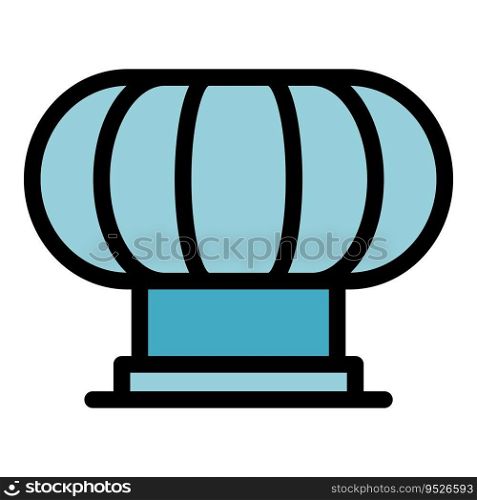 Industrial air filter icon outline vector. Clean wind. Bacteria eco color flat. Industrial air filter icon vector flat