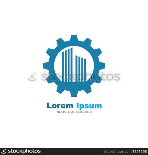 industrial building gear logo icon vector design