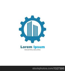 industrial building gear logo icon vector design