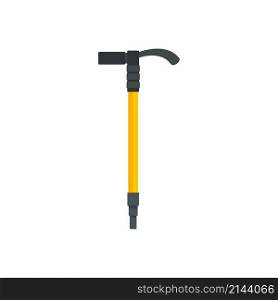Industrial climber axe icon. Flat illustration of industrial climber axe vector icon isolated on white background. Industrial climber axe icon flat isolated vector