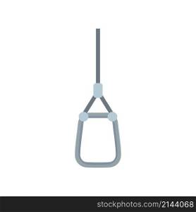 Industrial climber metal carabine icon. Flat illustration of industrial climber metal carabine vector icon isolated on white background. Industrial climber metal carabine icon flat isolated vector