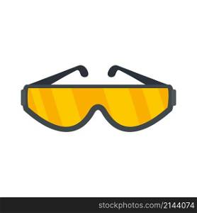 Industrial climber protection glasses icon. Flat illustration of industrial climber protection glasses vector icon isolated on white background. Industrial climber protection glasses icon flat isolated vector