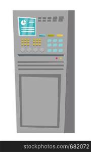 Industrial control panel vector cartoon illustration isolated on white background.. Control panel vector cartoon illustration.