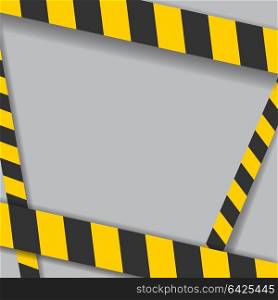 industrial danger lines on white background