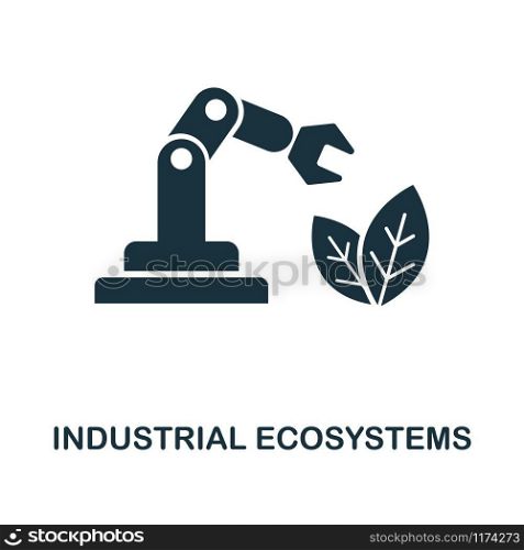 Industrial Ecosystems icon. Simple style design from industry 4.0 collection. UX and UI. Pixel perfect premium industrial ecosystems icon. For web design, apps and printing usage.. Industrial Ecosystems icon. Monochrome style design from industry 4.0 icon collection. UI and UX. Pixel perfect industrial ecosystems icon. For web design, apps, software, print usage.