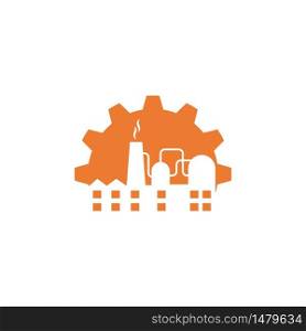 industrial factory building icon vector illustration design template