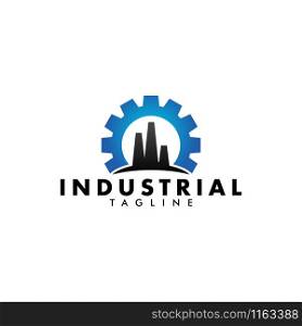 Industrial factory logo design template vector isolated illustration
