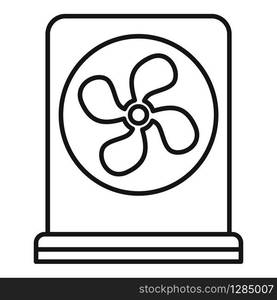 Industrial fan icon. Outline industrial fan vector icon for web design isolated on white background. Industrial fan icon, outline style