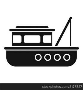 Industrial fish boat icon simple vector. Sea ship. Marine vessel. Industrial fish boat icon simple vector. Sea ship