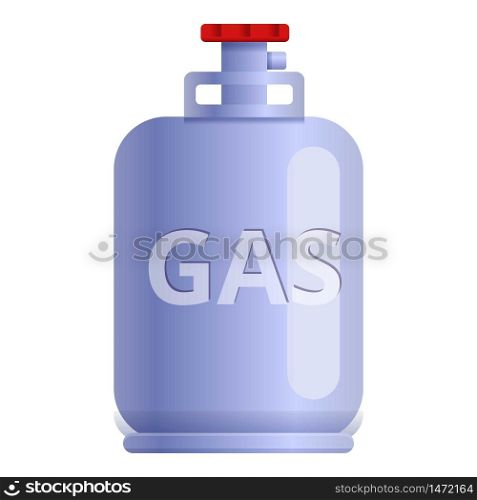 Industrial gas cylinder icon. Cartoon of industrial gas cylinder vector icon for web design isolated on white background. Industrial gas cylinder icon, cartoon style