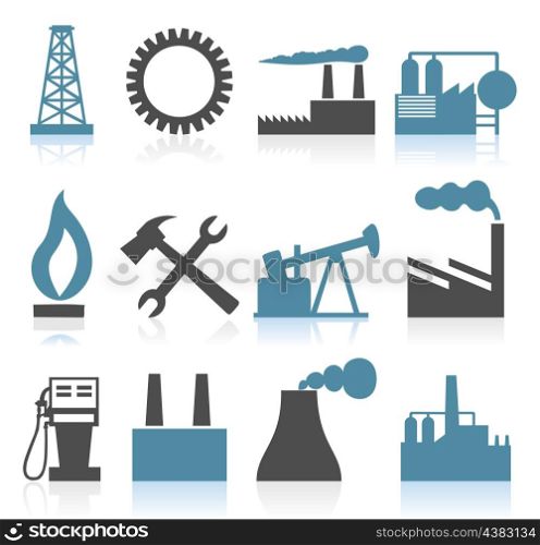 Industrial icons4. Collection of icons on a theme the industry. A vector illustration