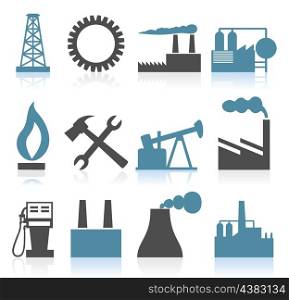 Industrial icons4. Collection of icons on a theme the industry. A vector illustration
