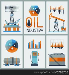 Industrial infographic design with oil and petrol icons. Extraction and refinery facilities.