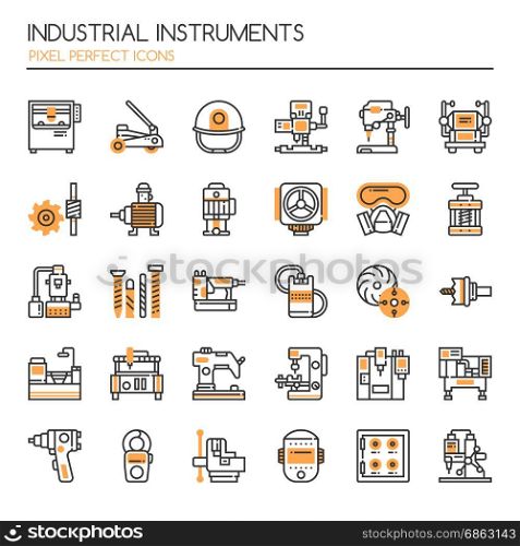 Industrial Instruments , Thin Line and Pixel Perfect Icons