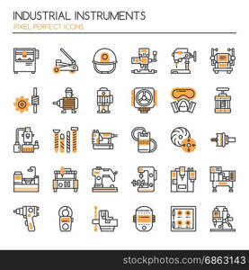 Industrial Instruments , Thin Line and Pixel Perfect Icons