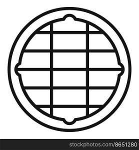 Industrial manhole icon outline vector. Road city. Metal circle. Industrial manhole icon outline vector. Road city