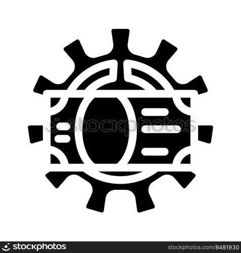 industrial profit glyph icon vector. industrial profit sign. isolated symbol illustration. industrial profit glyph icon vector illustration