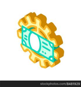 industrial profit isometric icon vector. industrial profit sign. isolated symbol illustration. industrial profit isometric icon vector illustration