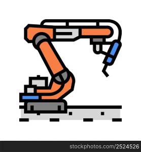 industrial robot arm color icon vector. industrial robot arm sign. isolated symbol illustration. industrial robot arm color icon vector illustration