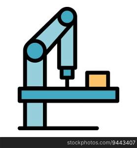 Industrial robot icon outline vector. Industry arm. Factory hand color flat. Industrial robot icon vector flat