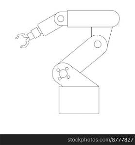 Industrial robot icon vector design,mechanical robot arm icon.