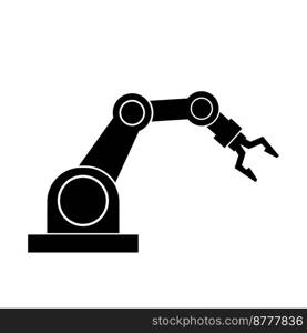 Industrial robot icon vector design,mechanical robot arm icon.