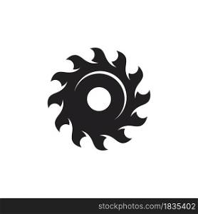 Industrial saw vector illustration icon design template