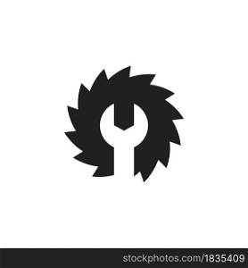 Industrial saw vector illustration icon design template
