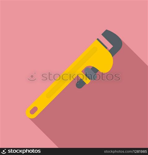 Industrial wrench icon. Flat illustration of industrial wrench vector icon for web design. Industrial wrench icon, flat style