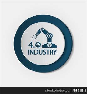 Industry 4.0 icon,Technology concept,Vector illustration