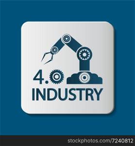 Industry 4.0 icon,Technology concept.vector illustration