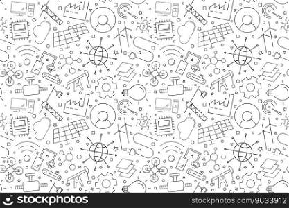Industry 40 background from line icon Royalty Free Vector