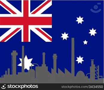 Industry and flag of Australia
