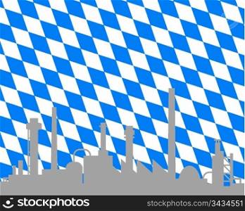 Industry and flag of Bavaria