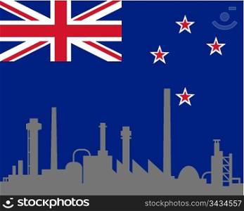 Industry and flag of New Zealand