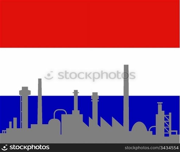 Industry and flag of the Netherlands