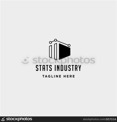 industry chart logo vector fabric industrial simple icon symbol sign illustration isolated. industry chart logo vector fabric industrial simple icon symbol sign isolated