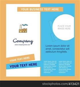 Industry Company Brochure Template. Vector Busienss Template