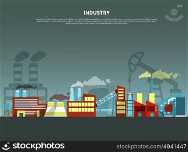 Industry concept vector illustration. Industry concept with abstract isolated vector illustration