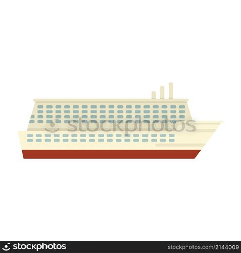 Industry cruise icon. Flat illustration of industry cruise vector icon isolated on white background. Industry cruise icon flat isolated vector