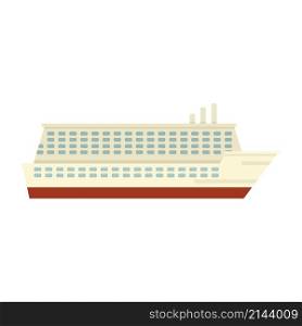 Industry cruise icon. Flat illustration of industry cruise vector icon isolated on white background. Industry cruise icon flat isolated vector