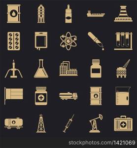 Industry icons set. Simple set of 25 industry vector icons for web for any design. Industry icons set, simple style