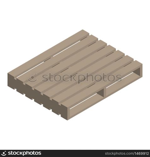 Industry pallet icon. Isometric of industry pallet vector icon for web design isolated on white background. Industry pallet icon, isometric style