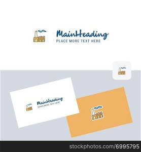 Industry vector logotype with business card template. Elegant corporate identity. - Vector